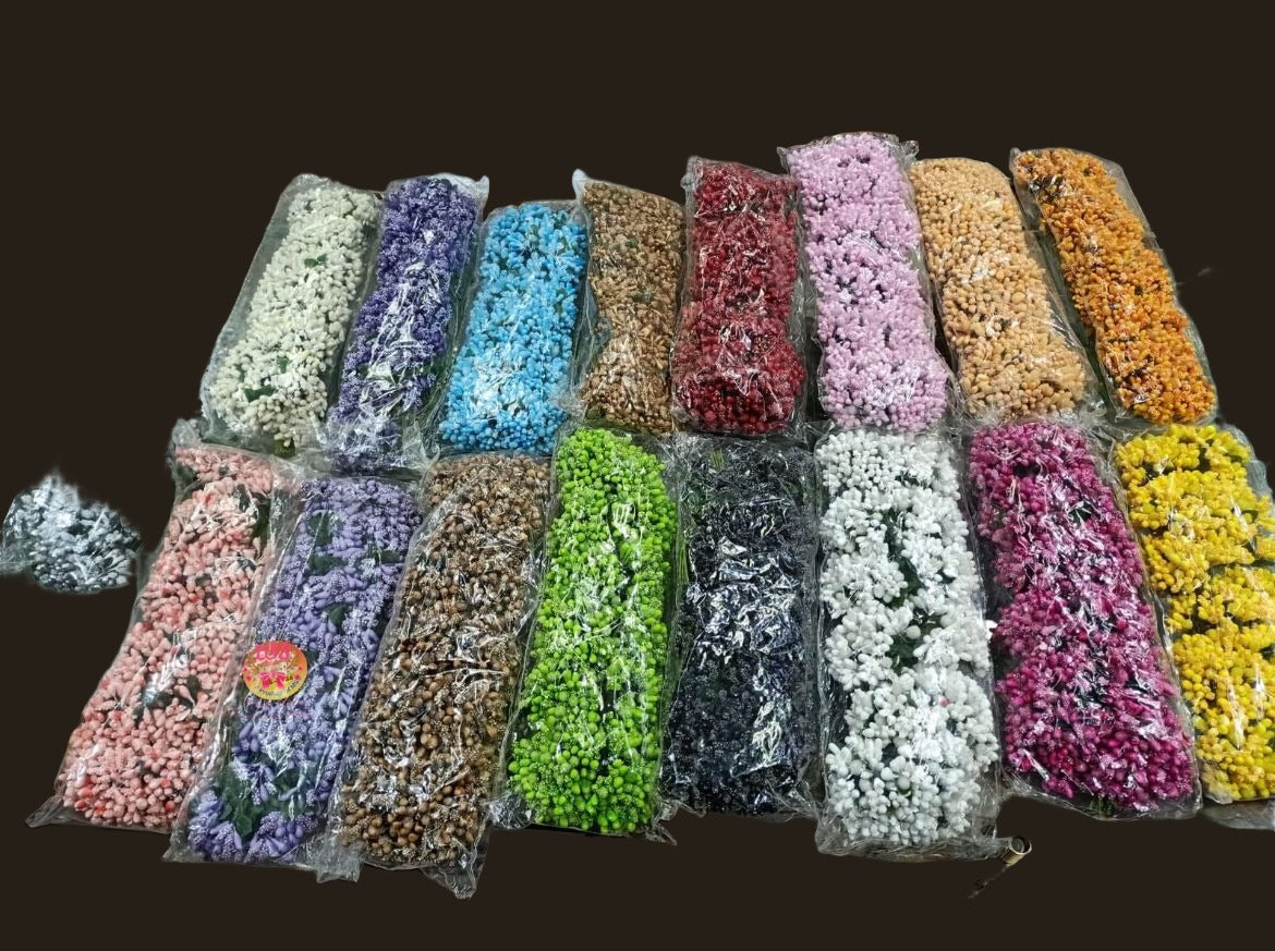 Versatile Artificial Pollens - Perfect for Crafting, Floral Arrangements, and Decorative Projects - Set of 144 pcs