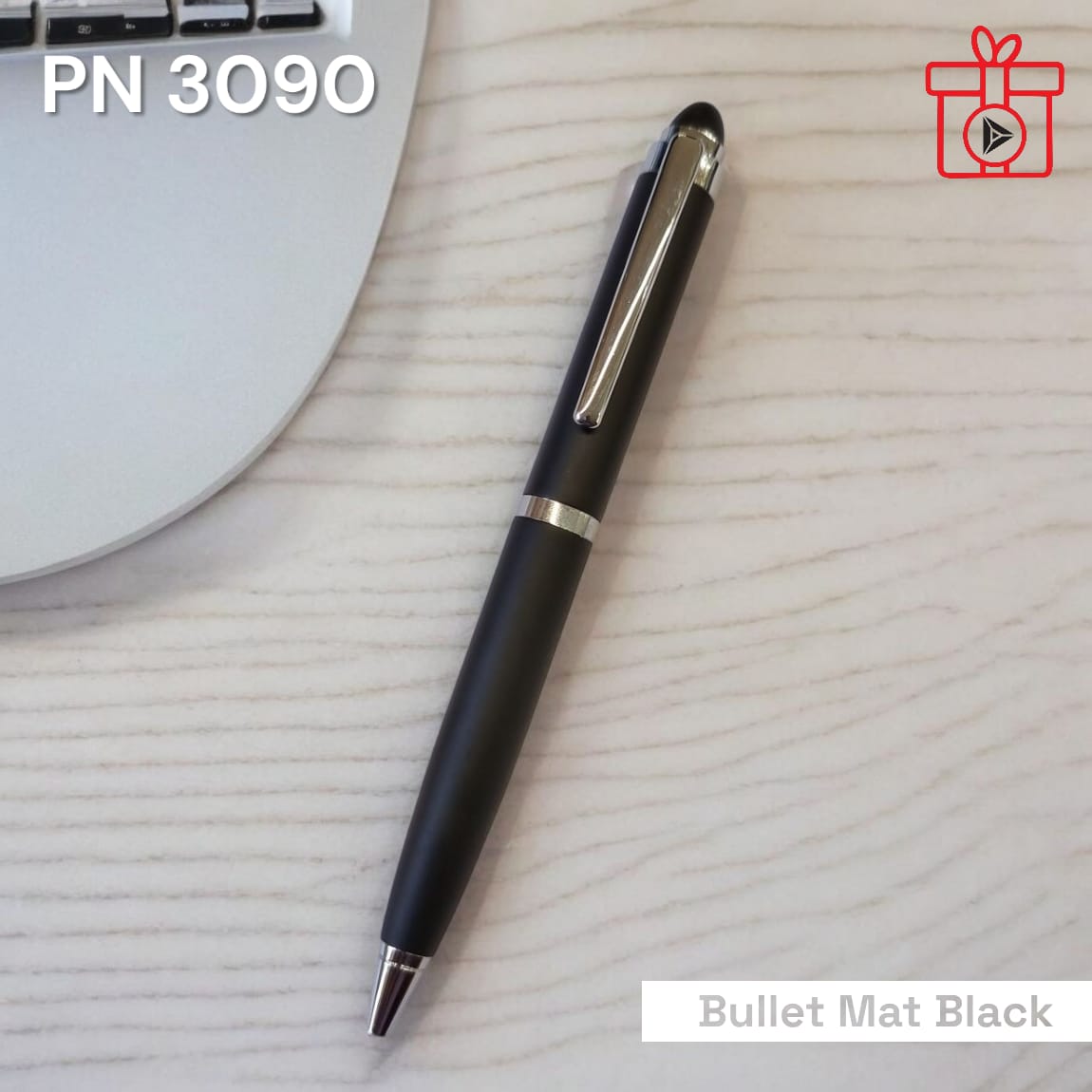 Luxury bullet matte black pen for professionals