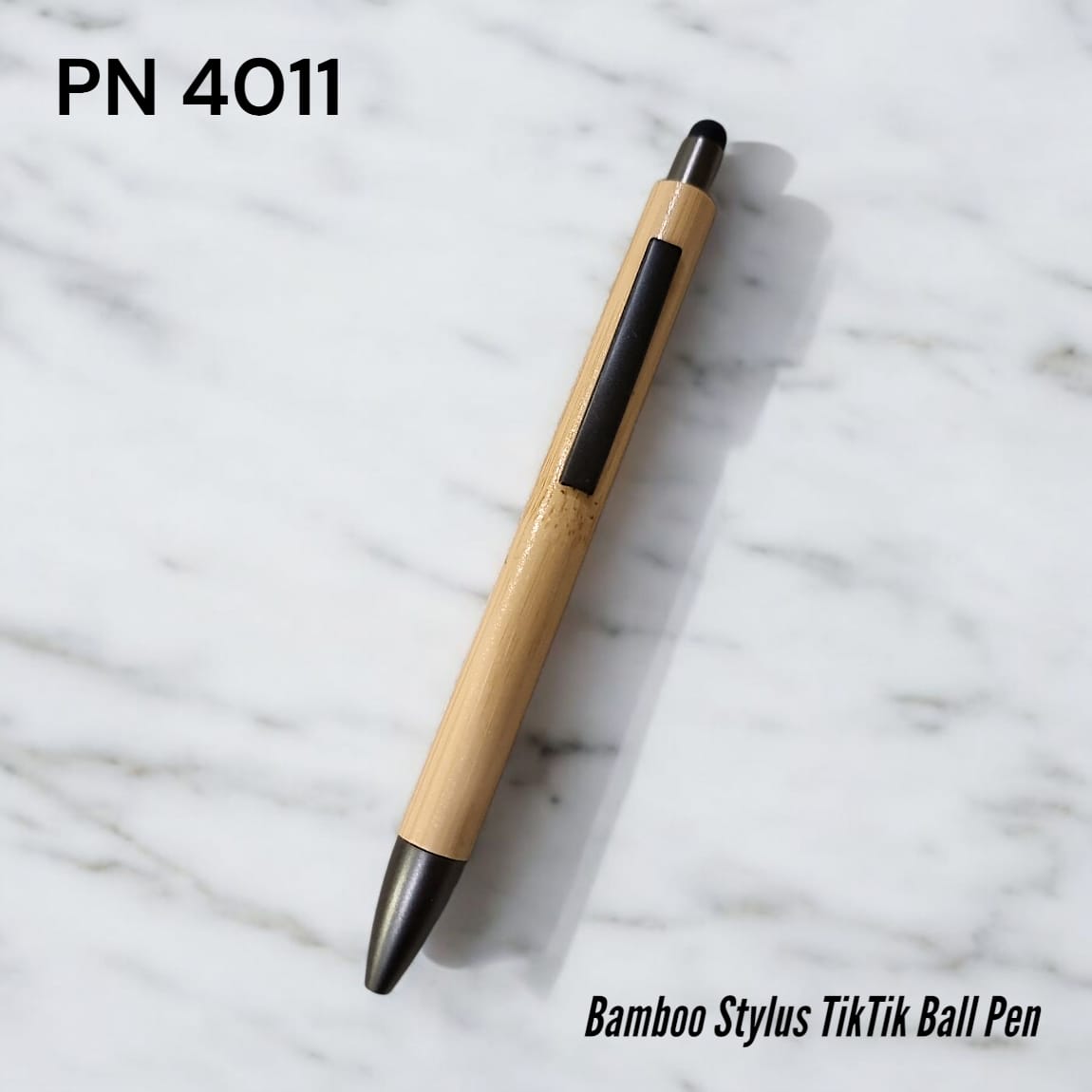 Sustainable bamboo pen with stylus for corporate gifting