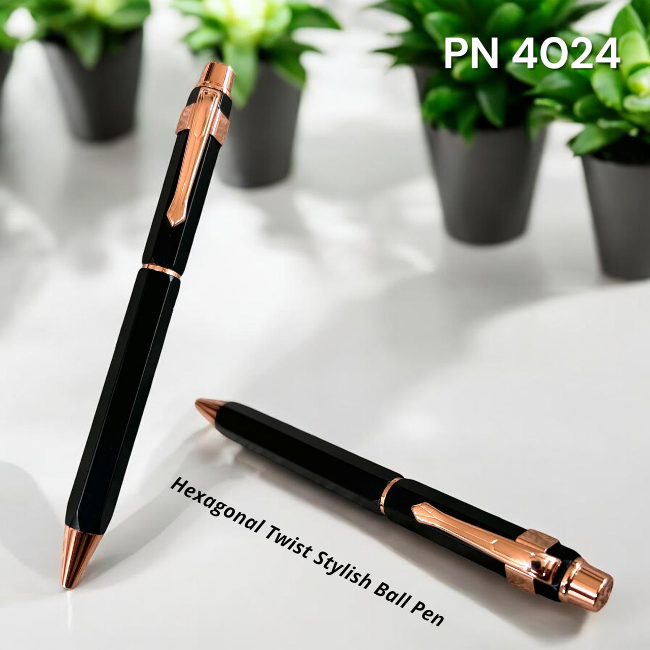 Stylish executive black twist pen for office desk and corporate gifting