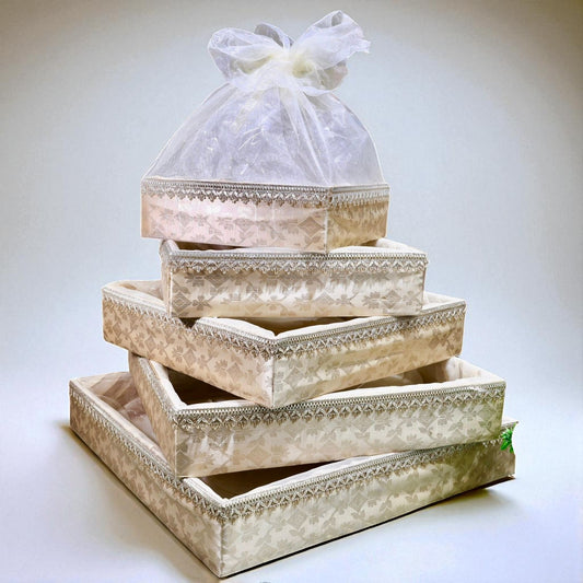 Premium big square hamper basket in 10 to 18 inch sizes for Indian festive hampers, trousseau, and wedding gifting by Wrap Shap