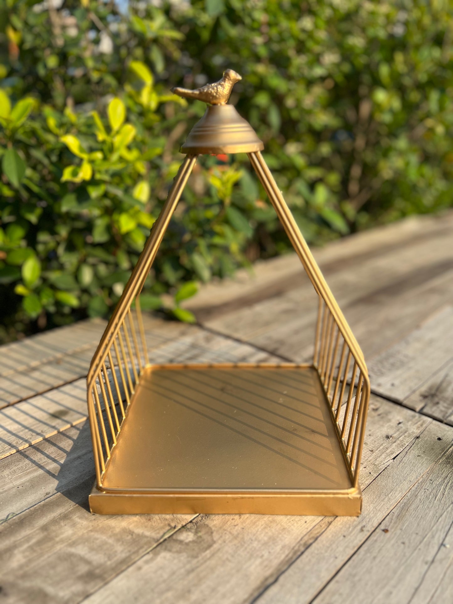 Golden Metal Temple Design Basket