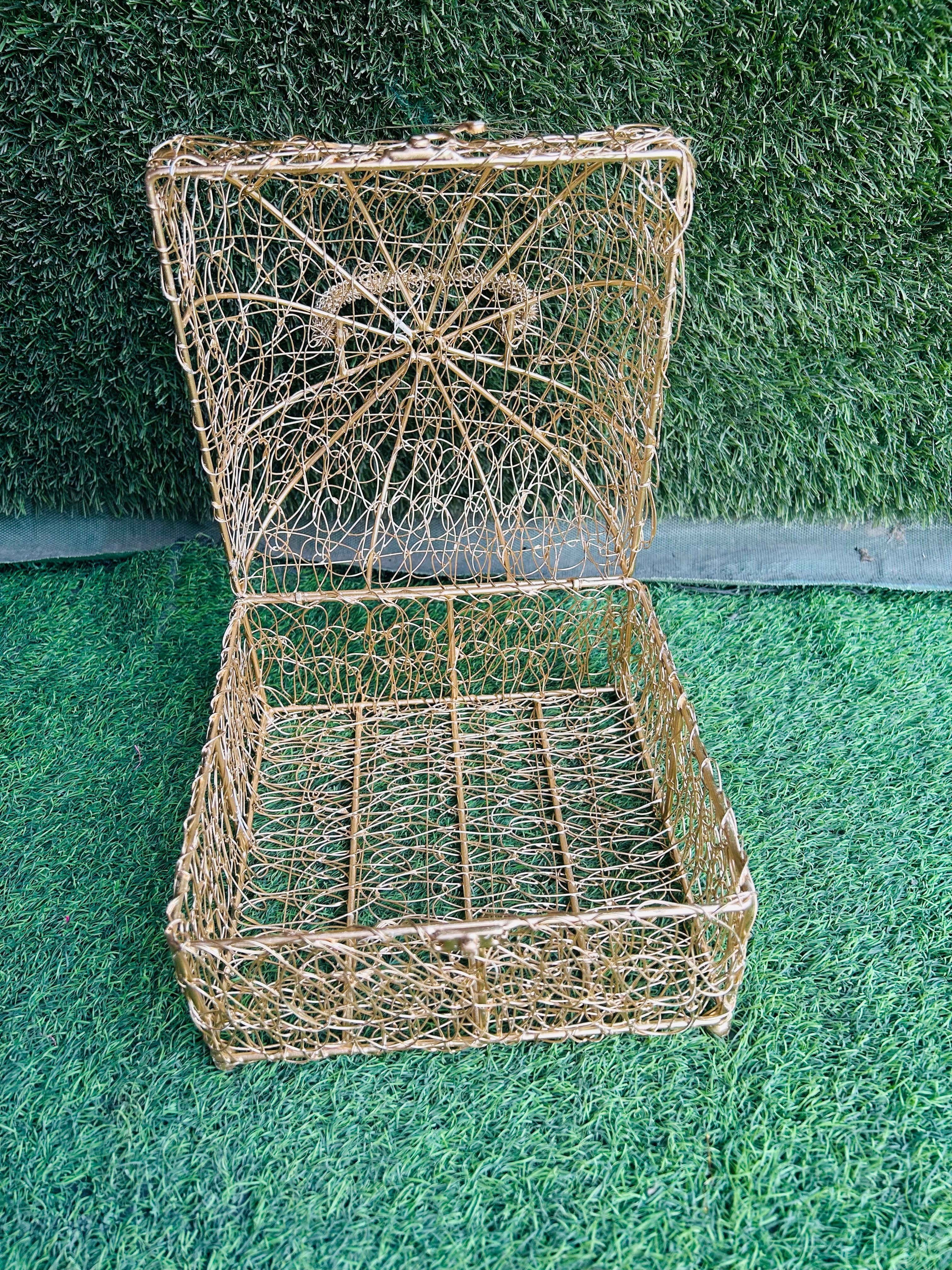 Golden Metal Mesh Design Gift Box