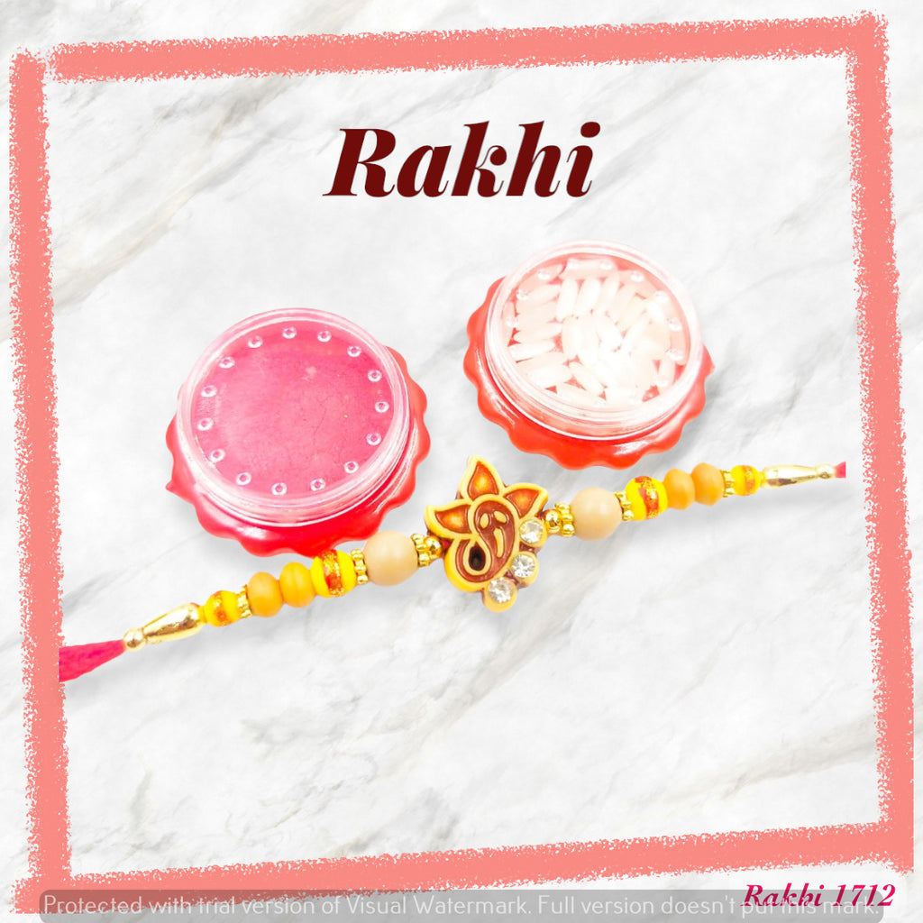 Wrap Shap 1712 Ganesh Face with Nag Rakhi – Divine Blessings with Roli Chawal