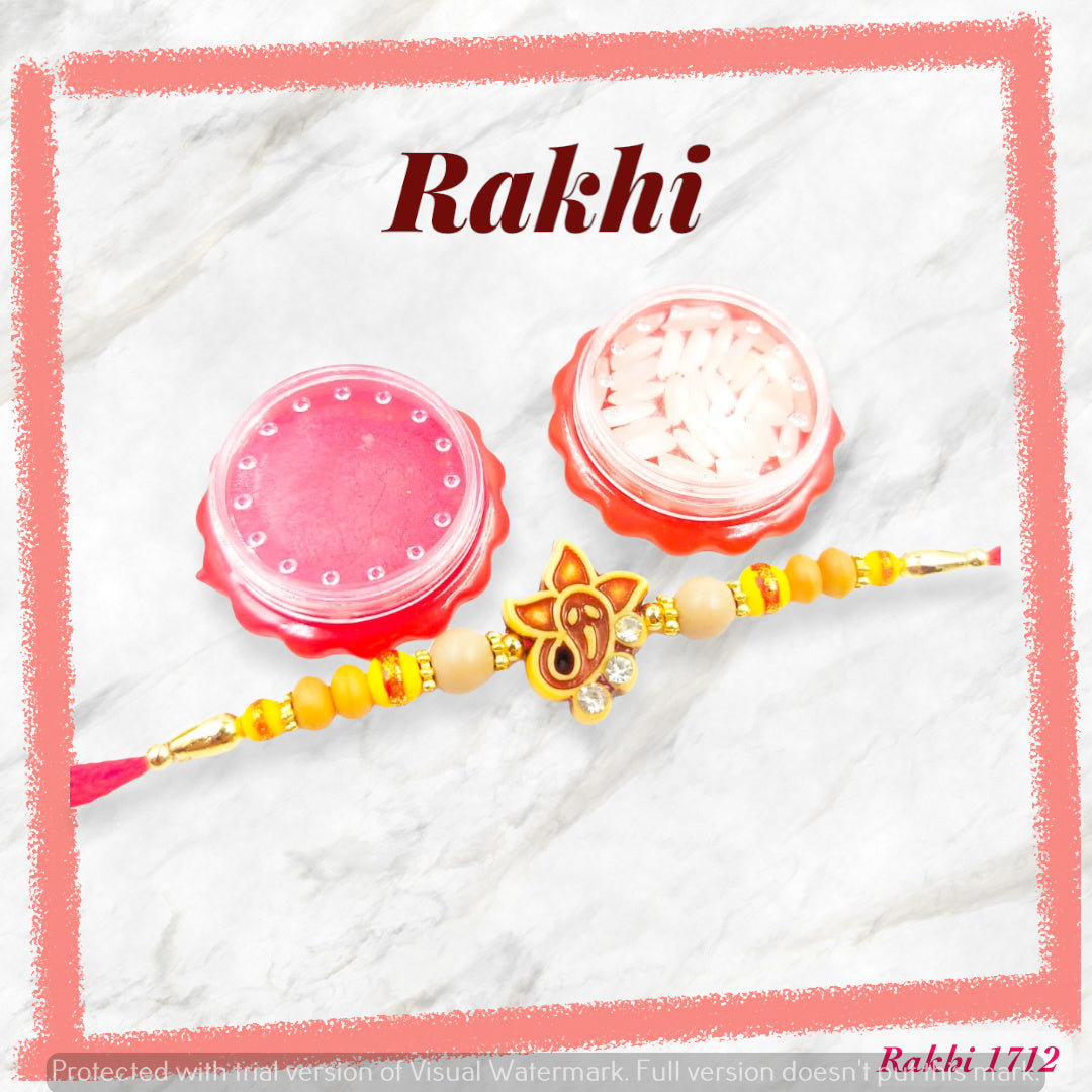 Wrap Shap 1712 Ganesh Face with Nag Rakhi – Divine Blessings with Roli Chawal