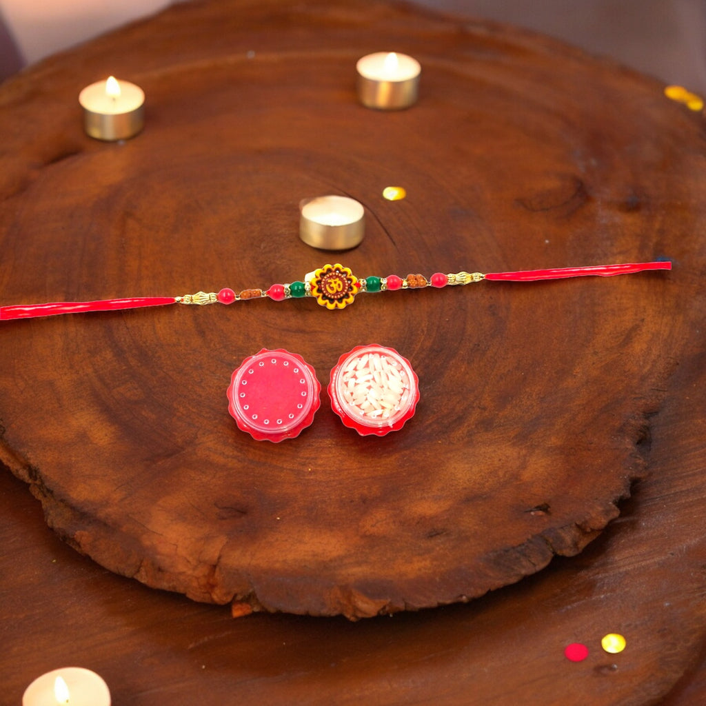 Wrap Shap 1806 Om Rakhi with Roli Chawal