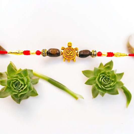 Wrap Shap 4211 Tortoise Design Rakhi with Roli Chawal