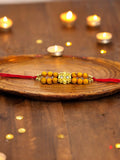 Wrap Shap E16 Beaded Rakhi with Roli Chawal