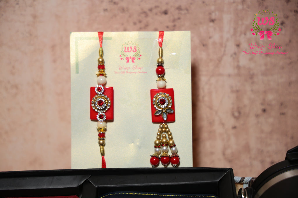 Personalized Bhaiya Bhabhi Rakhi Hamper with Custom Passport Covers, Ferrero Rocher, Flask & Gift Basket | Wrap Shap