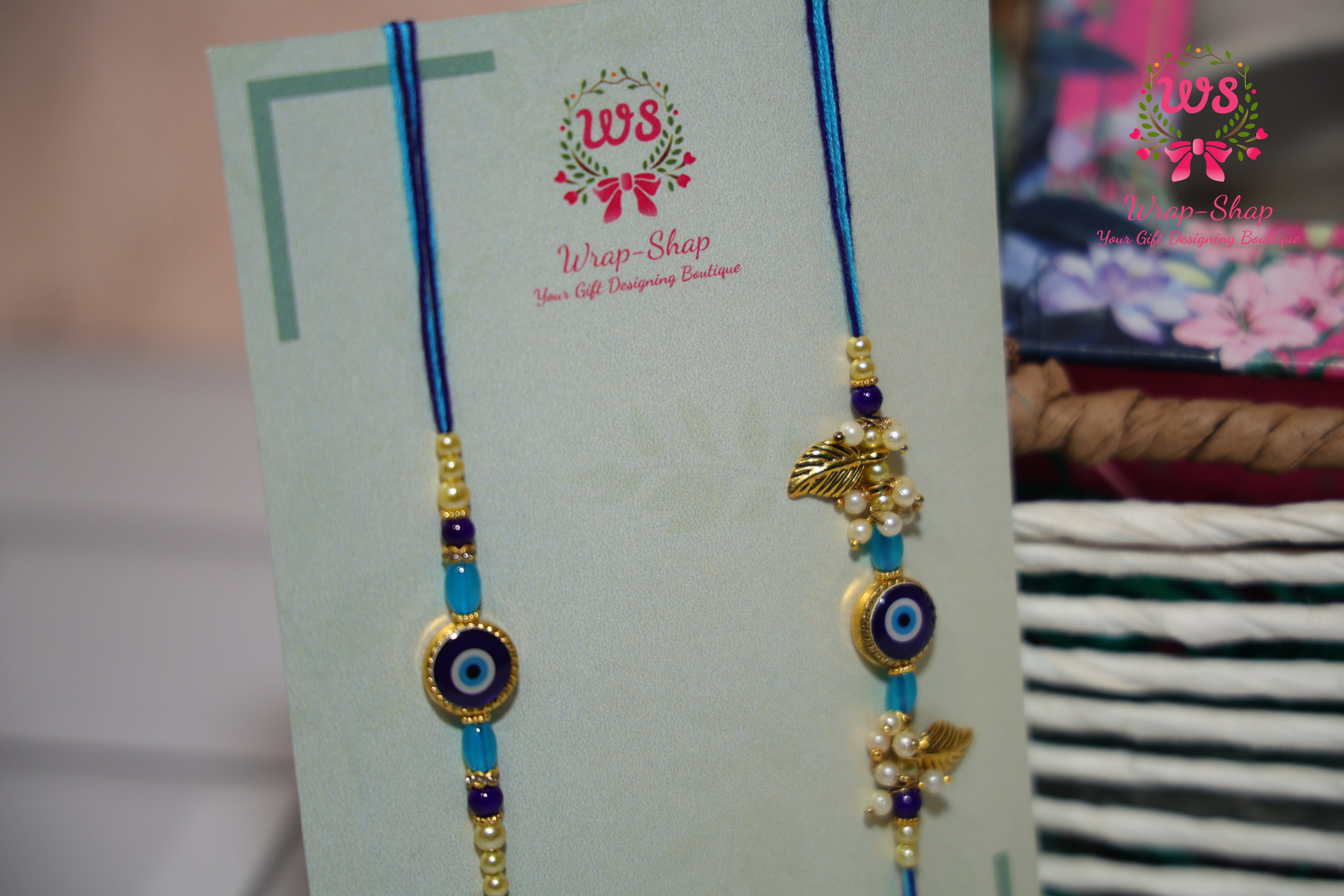 Bhaiya Bhabhi Rakhi Hamper with Diffuser Gift Set, Cashews & Jewelry Box in Rafia Basket | Wrap Shap Raksha Bandhan Gift