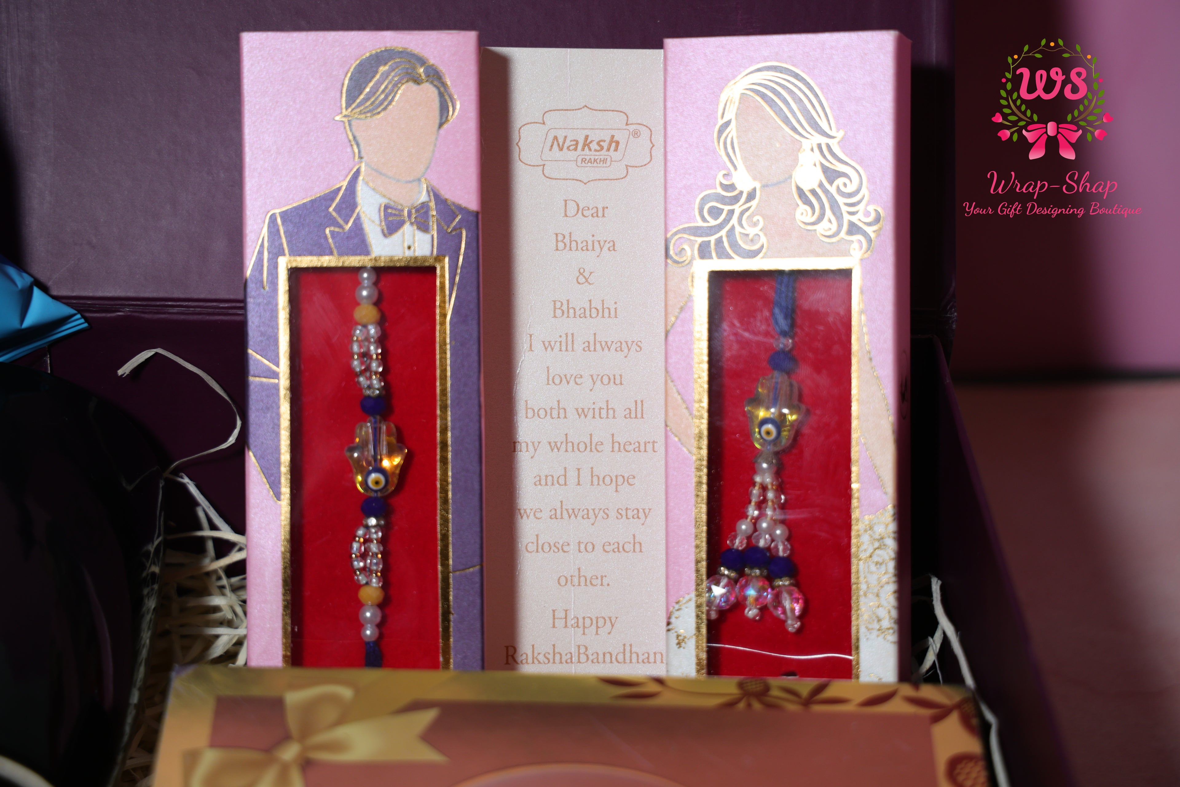 Bhaiya Bhabhi Rakhi Hamper with Coffee Mugs, Premium Coffee Sachets & Lindt Chocolates in Gift Box | Wrap Shap Raksha Bandhan Gift