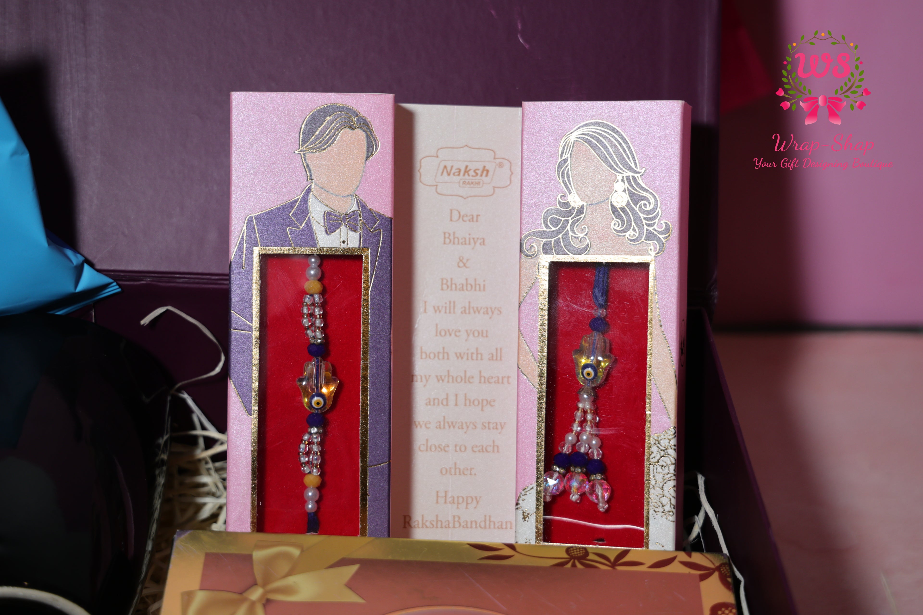 Bhaiya Bhabhi Rakhi Hamper with Coffee Mugs, Premium Coffee Sachets & Lindt Chocolates in Gift Box | Wrap Shap Raksha Bandhan Gift