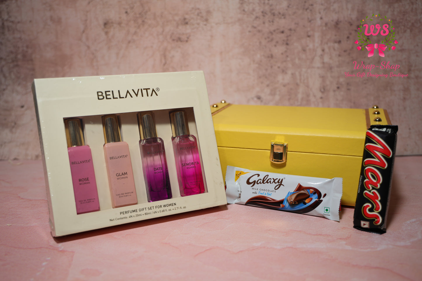 Bella Vita Perfume & Chocolate Gift Hamper in Jewellery Storage Box | Wrap Shap