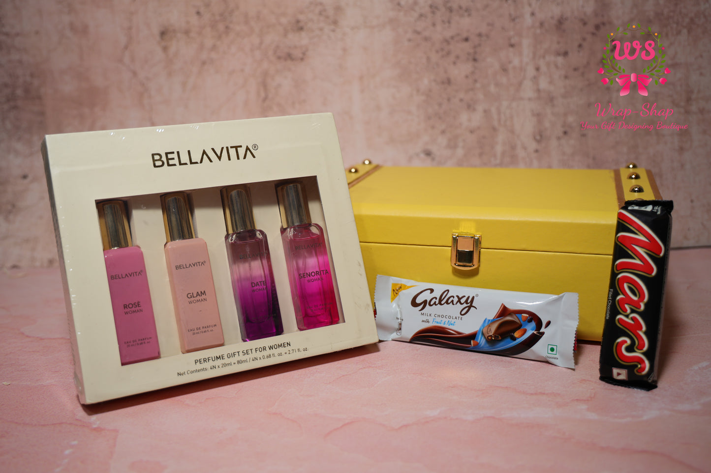 Bella Vita Perfume & Chocolate Gift Hamper in Jewellery Storage Box | Wrap Shap