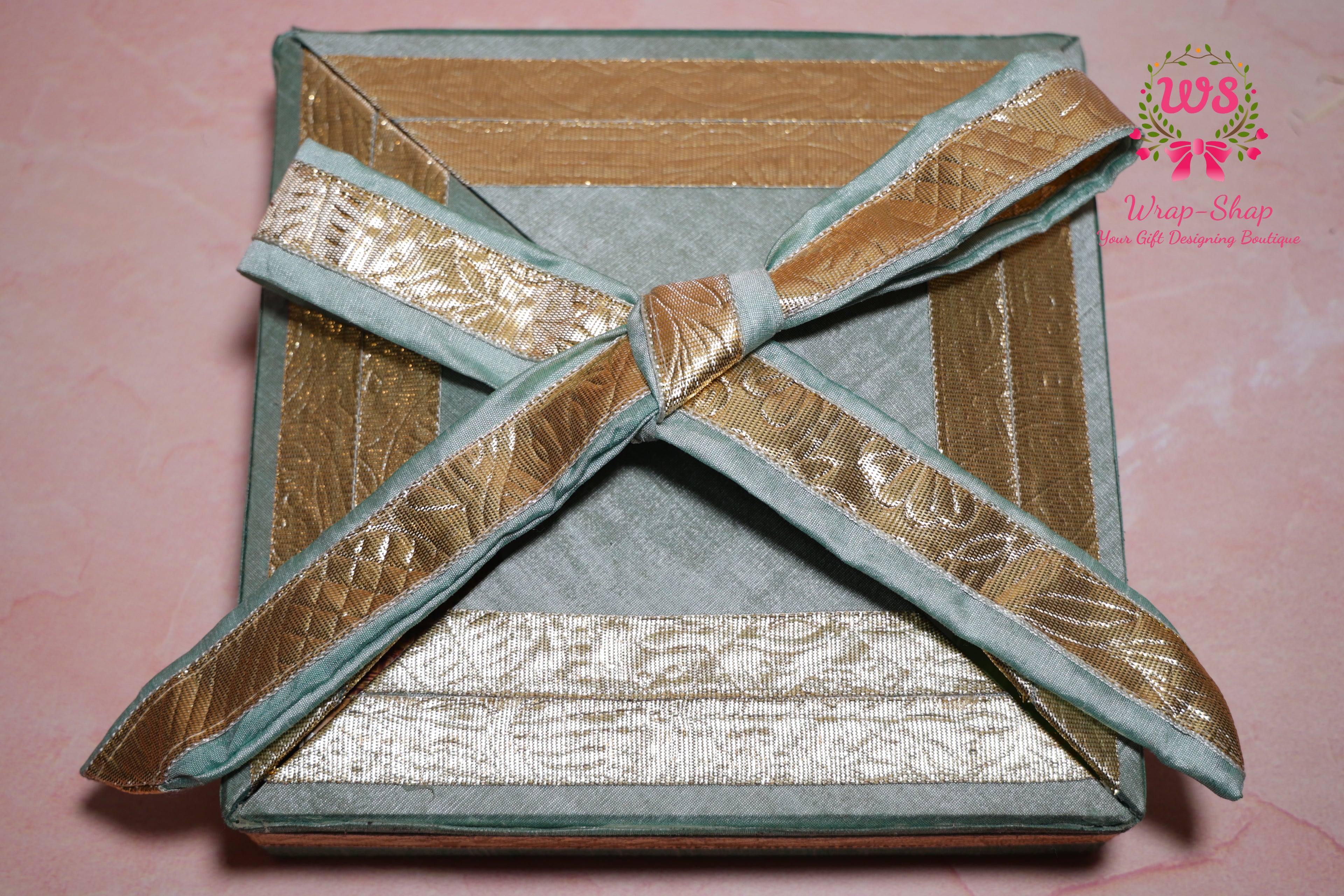 Premium Traditional Rakhi Hamper with Ganeshji Frame, Kaju Katli, Roli Chawal Platter & AD Rakhi in Gift Box | Wrap Shap