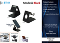 Desk accessory mobile stand in matte black finish