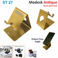 Brush gold finish mobile stand corporate desk accessory gift