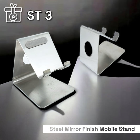 Steel mirror finish mobile stand corporate gift