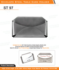 Steel grey envelope card holder premium corporate gift