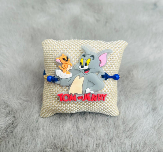 Wrap Shap Tom & Jerry Rakhi for Kids with Roli Chawal