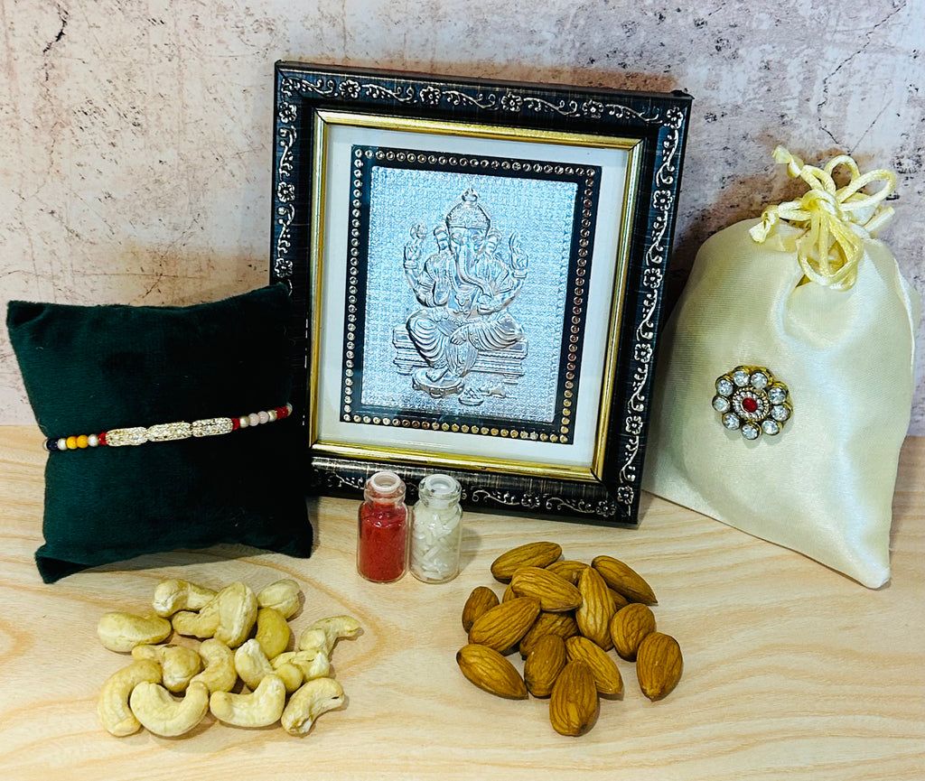 Premium AD Rakhi for Brother – American Diamond Rakhi with Roli Chawal | Wrap Shap