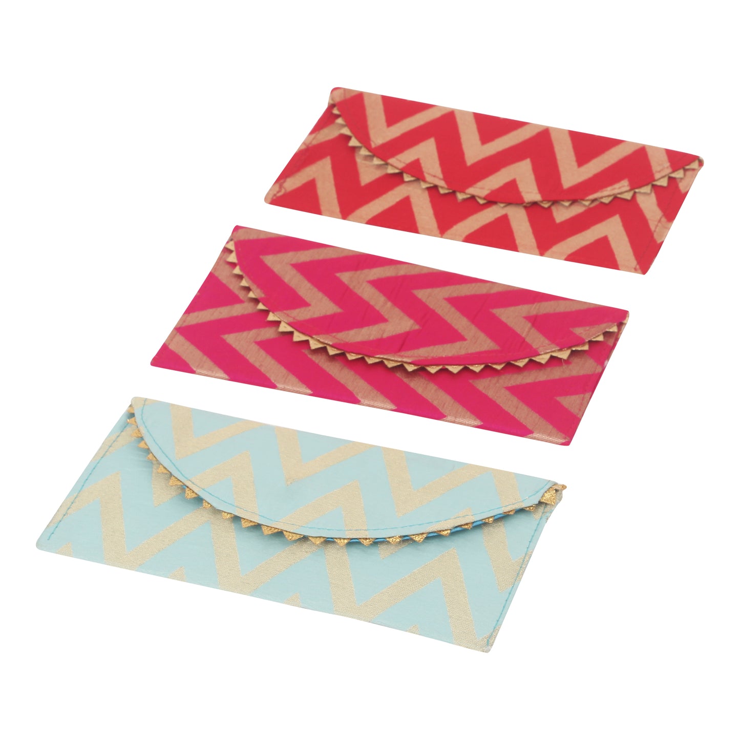 Elegant Wave Design Shagun Envelope with premium fabric and wave pattern, perfect for wedding cash gifts, festivals, and traditional gifting.