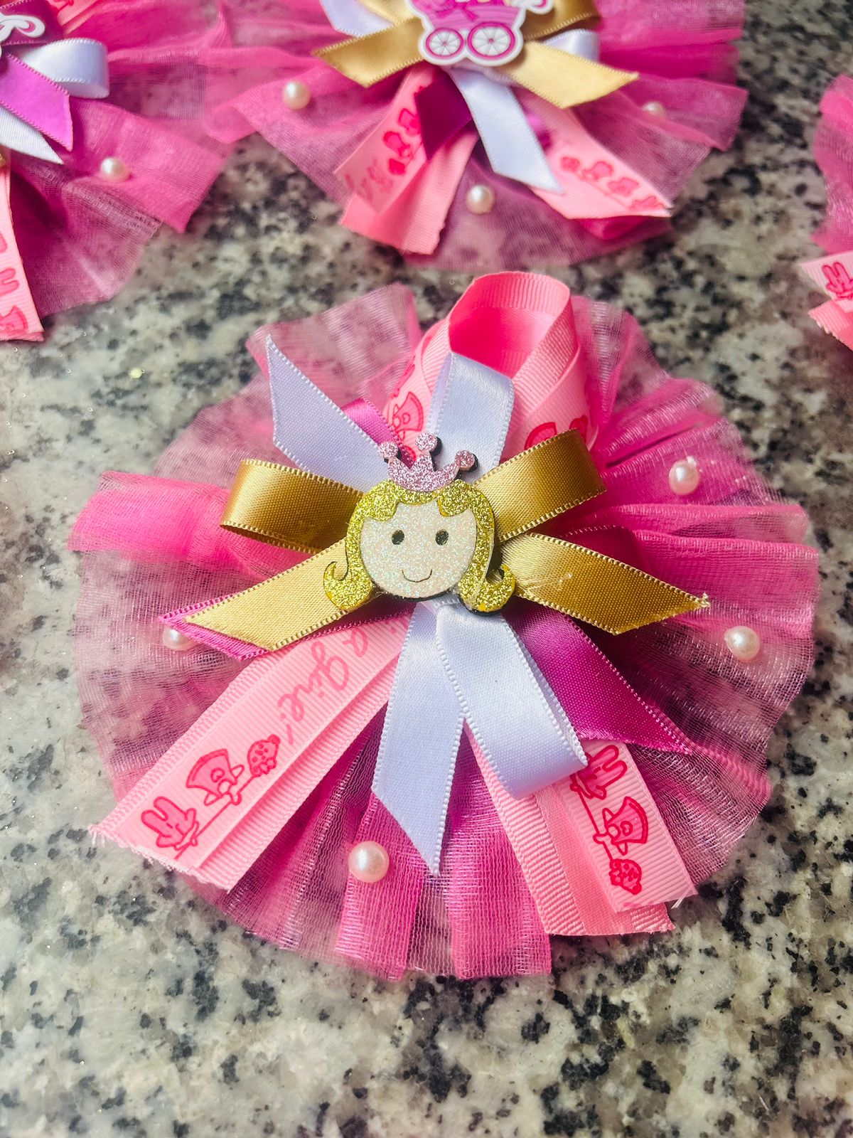 Adorable Baby Pink & Blue Decoration Bunch with Assorted Embellishments for Baby Showers and Newborn Celebrations