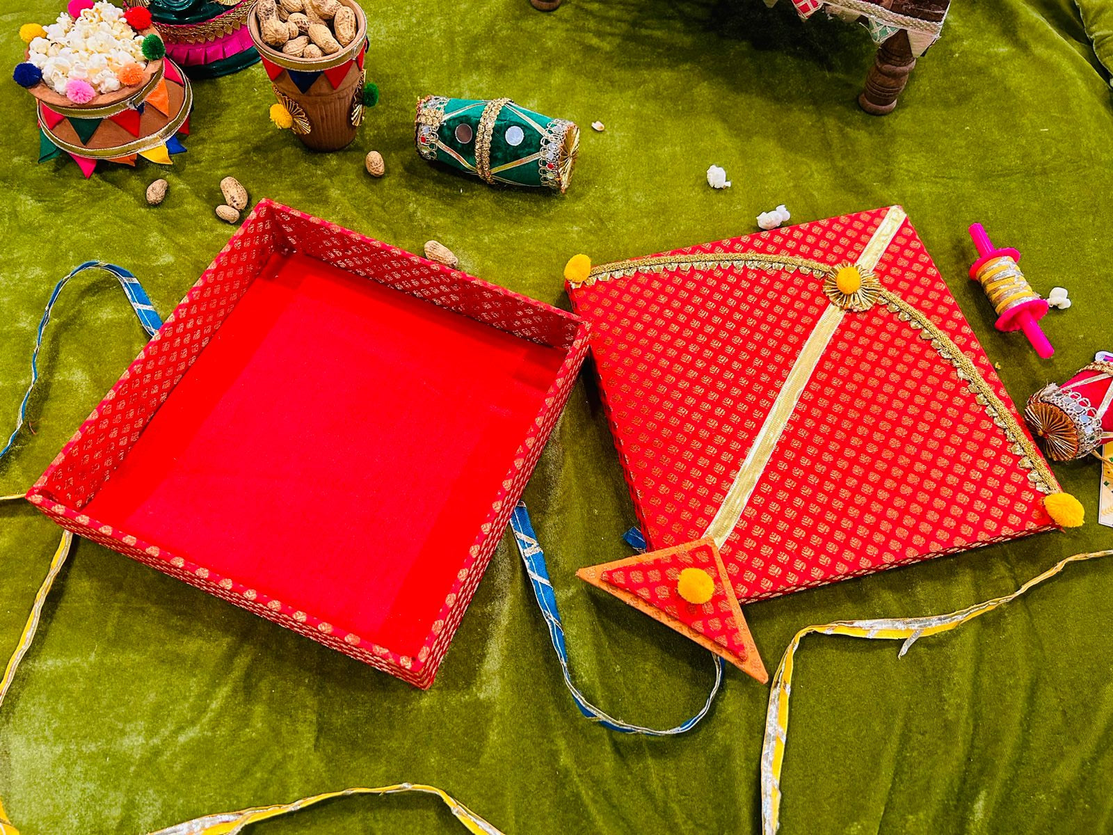 Lohri Hamper in Kite-Shaped Gift Box with Traditional Festive Treats