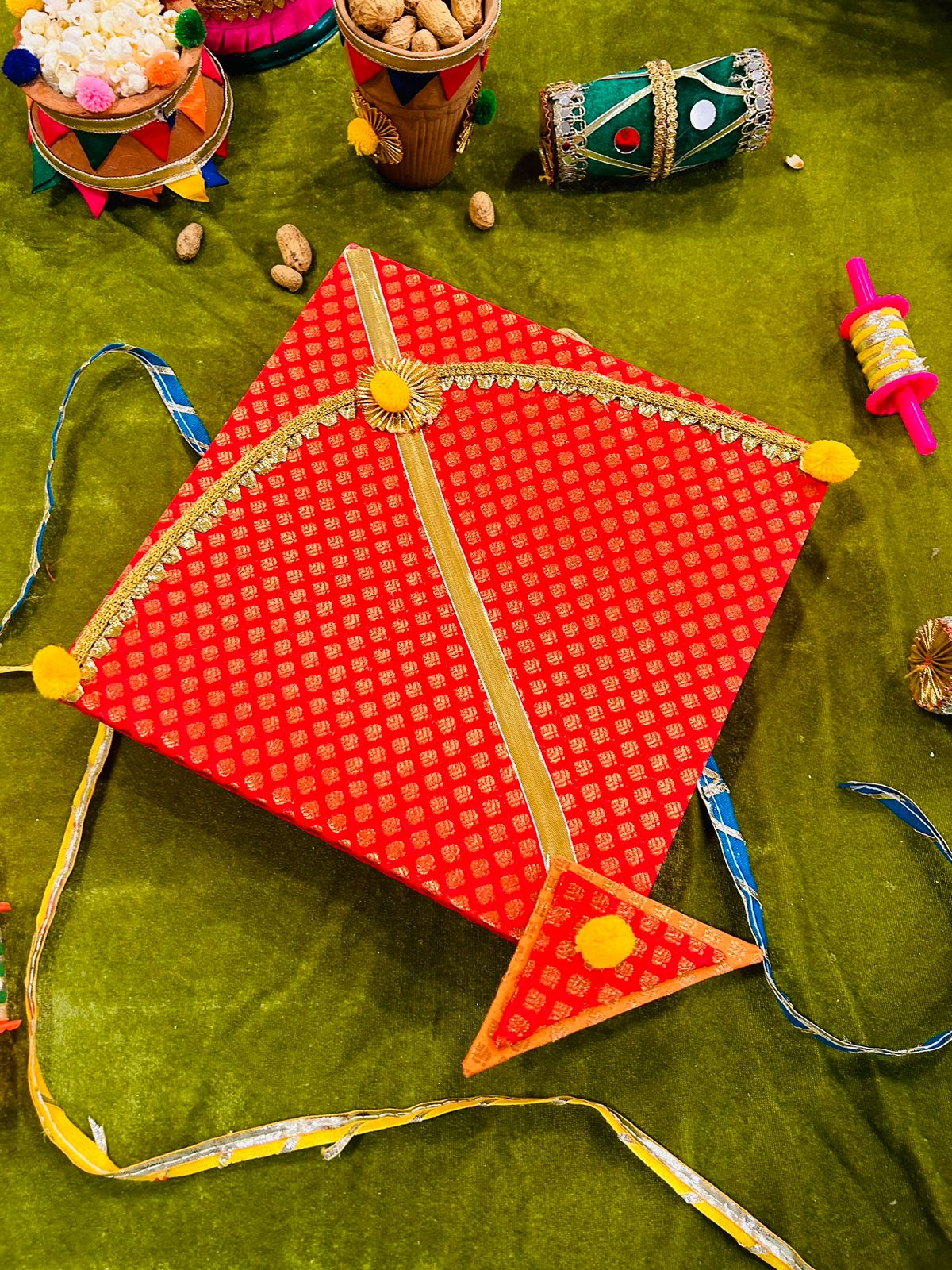 Lohri Hamper in Kite-Shaped Gift Box with Traditional Festive Treats