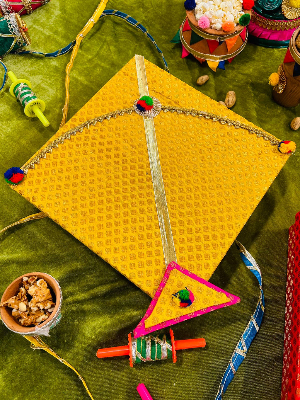 Lohri Hamper in Kite-Shaped Gift Box with Traditional Festive Treats
