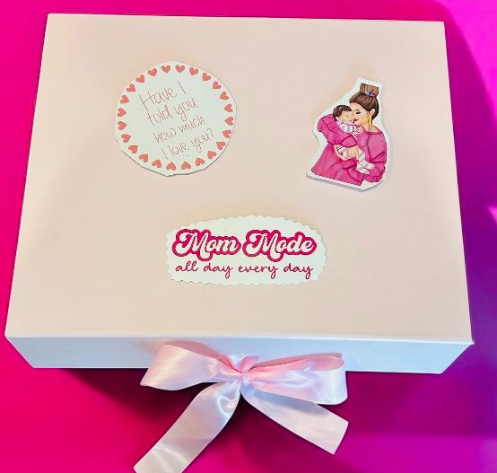 Mother’s Day Gift Hamper with Cookies, Chocolates, Scented Candle & Protein Bar in Rigid Box