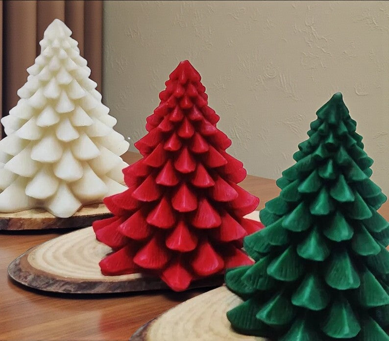Assorted color Christmas tree candles for festive décor, hampers and gifting.