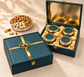 Bow Style Four Jar Dry Fruit Gift Box in Red and Green by Wrap Shap