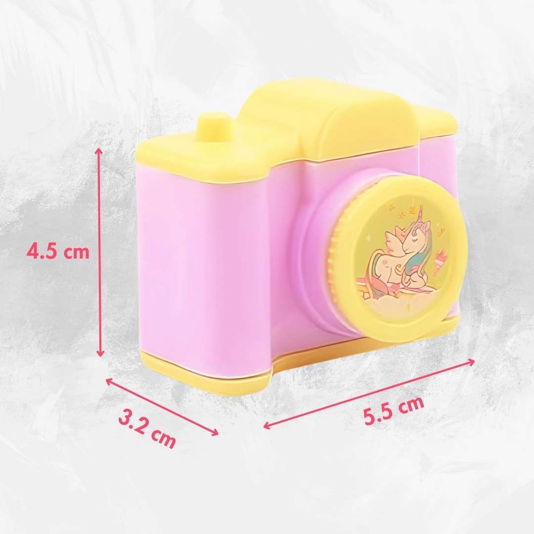 Camera Kawaii Fancy Sharpener for Kids | Cute Cartoon Sharpener for School & Office Stationery Kit