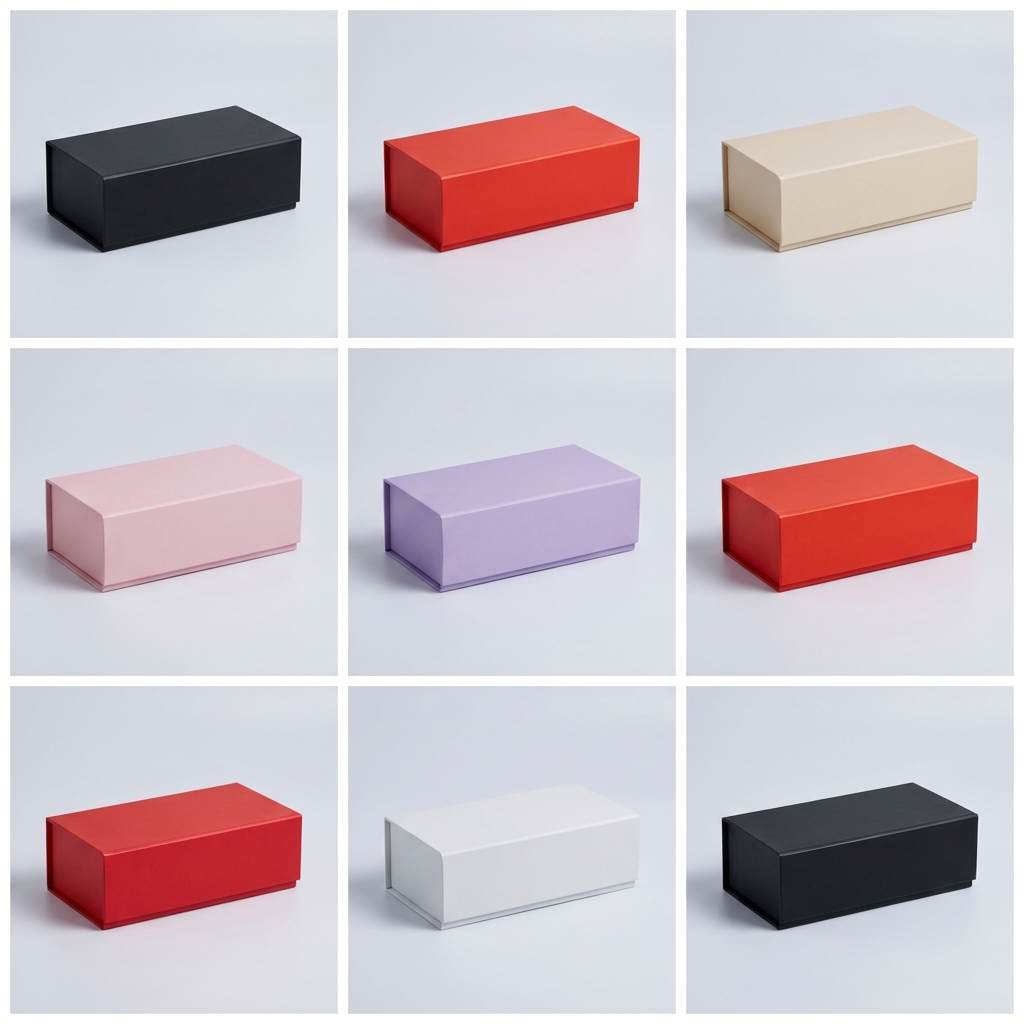 Premium collapsible magnetic gift box 14x10 inches in multiple colors for luxury gifting