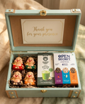 Luxury corporate gifting hamper with healthy snacks