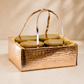 Premium Croc 4 Jar basket made from MDF with a luxurious crocodile texture finish for festive gifting, wedding hampers, and corporate gift packaging. Elegant crocodile pattern hamper basket designed to hold four dry fruit jars, chocolates, sweets, gourmet treats, and festive gifts.