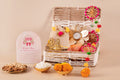 Diwali pooja hamper with Laxmi Ganesh idol and pooja essentials, Premium festive gift box with toran, diya, and kalash