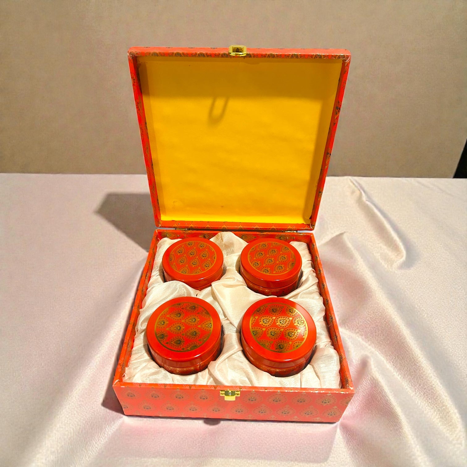 Premium MDF dry fruit gift box with 4 jars