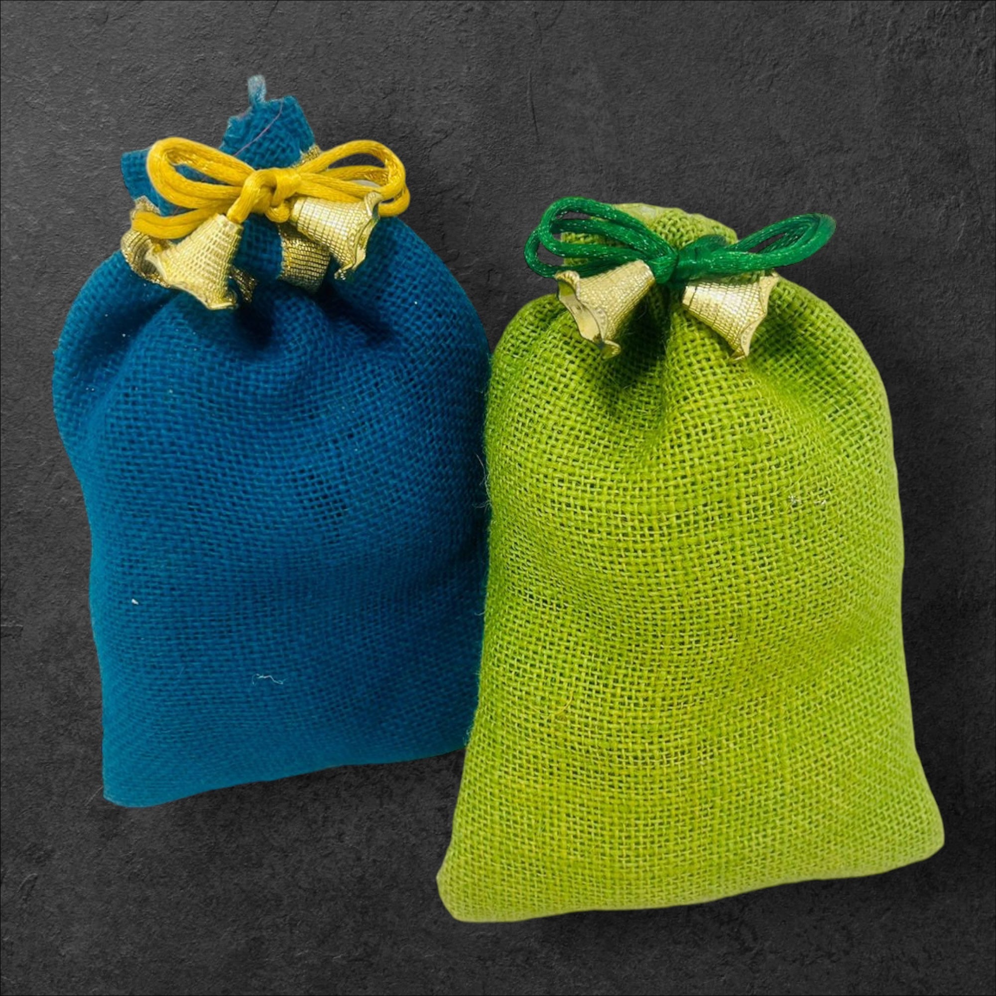 Vibrant Jute Potli Batwa Bags (5" x 7")