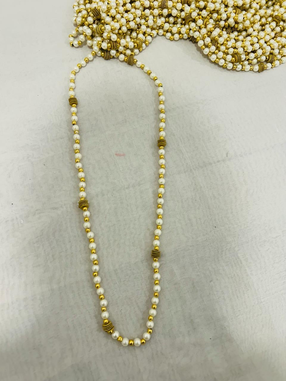 Luxurious Artificial Pearl Welcome Mala for Baraat Guests
