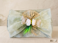 Floral tissue net tray cover for wedding trousseau packing