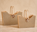 Premium foldable fabric jute gift basket with Kappa board reinforcement for corporate gifting and luxury hampers