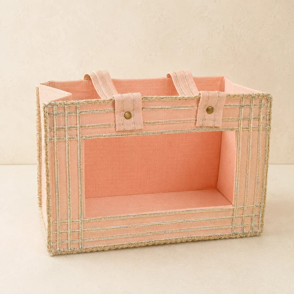 Gota work festive gifting bag in assorted colours, 12x8x5.5 inch foldable ethnic gift bag for Diwali gifting, wedding return favours, dry fruit hampers, potli bags and festive packaging by Wrap Shap.