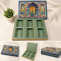 Large 6 Partition Dry Fruit Box by Wrap Shap made from premium kappa board, designed for dry fruits, chocolates, gourmet treats, festive hampers, luxury corporate gifting, wedding favours, and premium gift packaging.