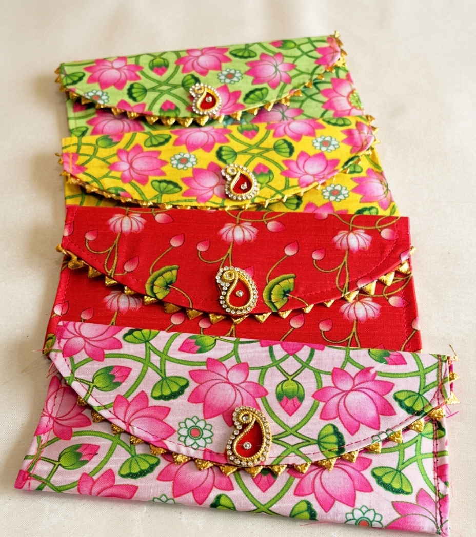 premium lotus print shagun envelope