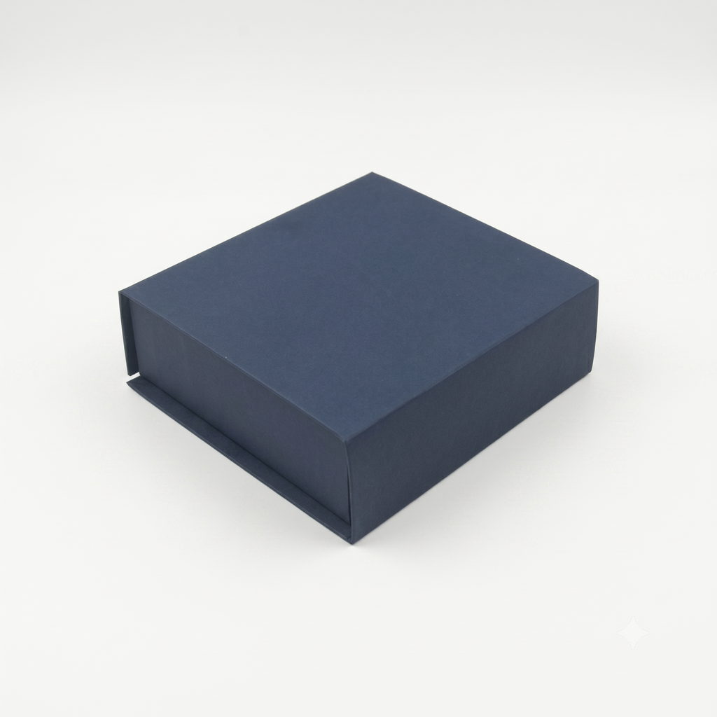 Luxury rigid gift box with magnetic flap closure for corporate gifts and wedding favors