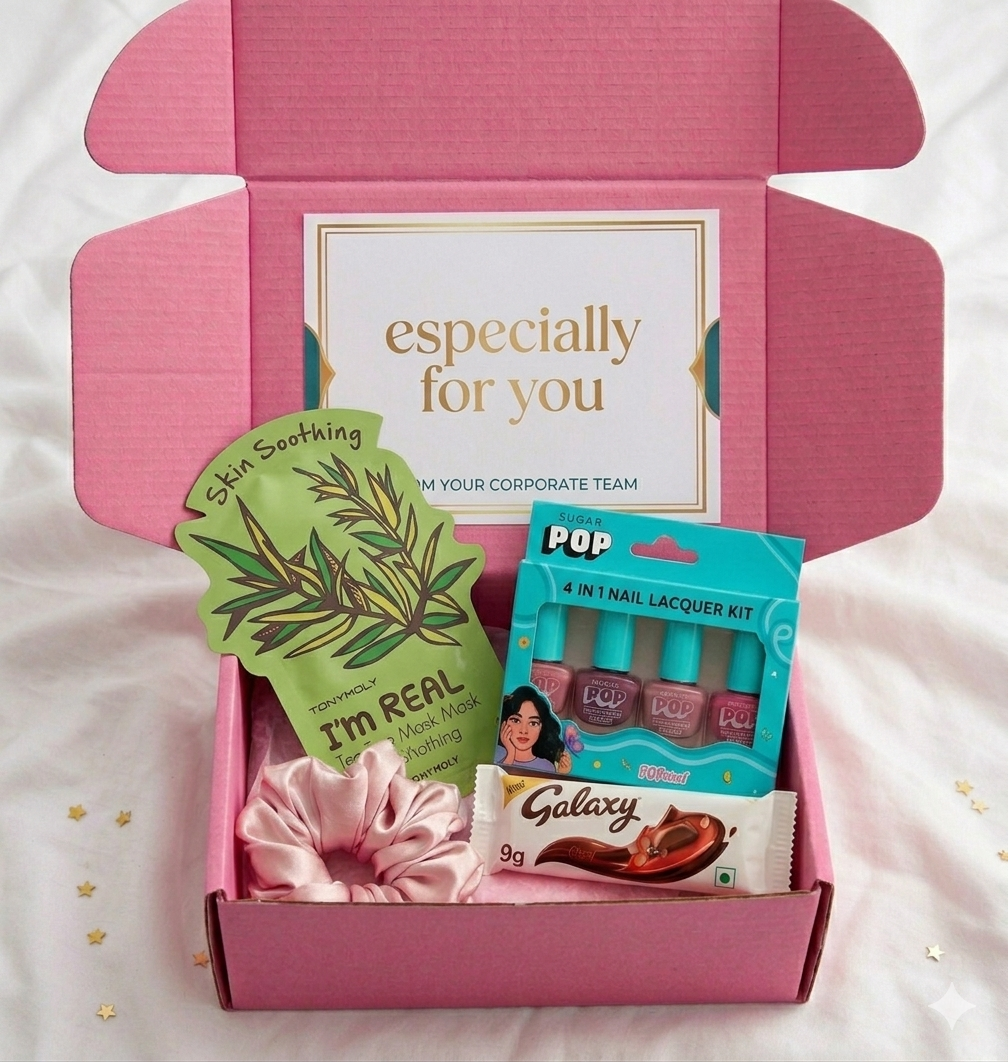 Mini Mother’s Day gift hamper with nail kit and face mask