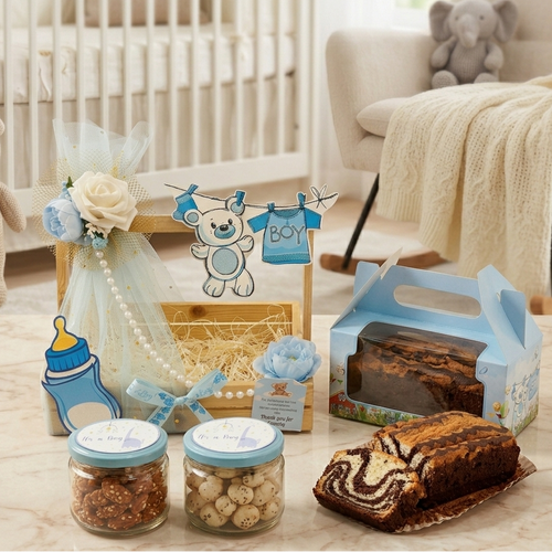 Pinewood basket baby return favour hamper