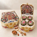 Palace print 4 jar premium dry fruit gift box by Wrap Shap